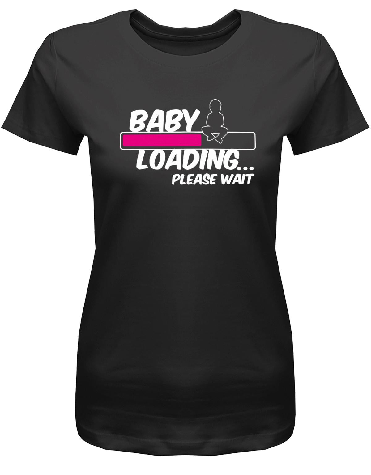 Baby-Loading-Pink-Damen-Shirt-Schwarz