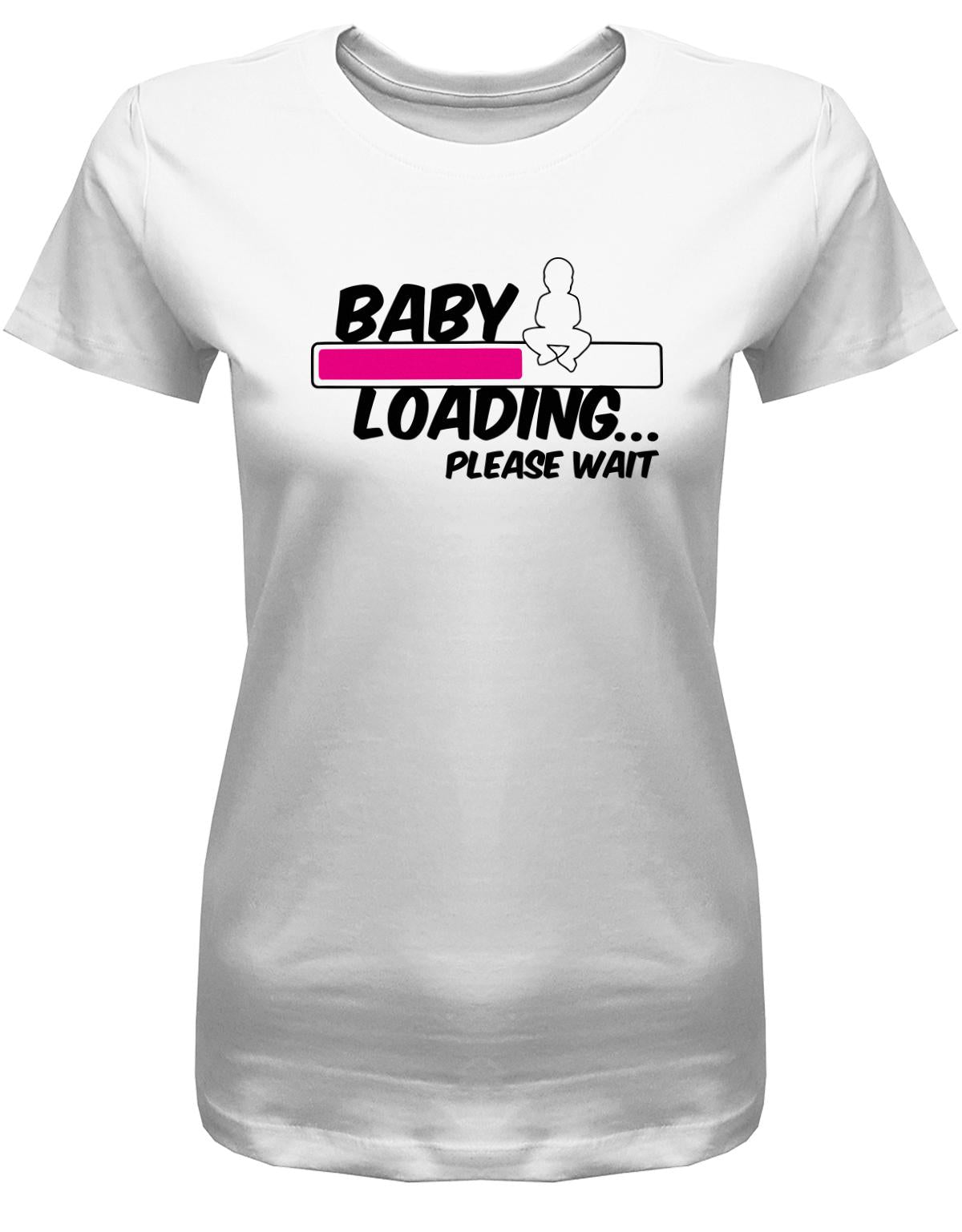 Baby-Loading-Pink-Damen-Shirt-weiss