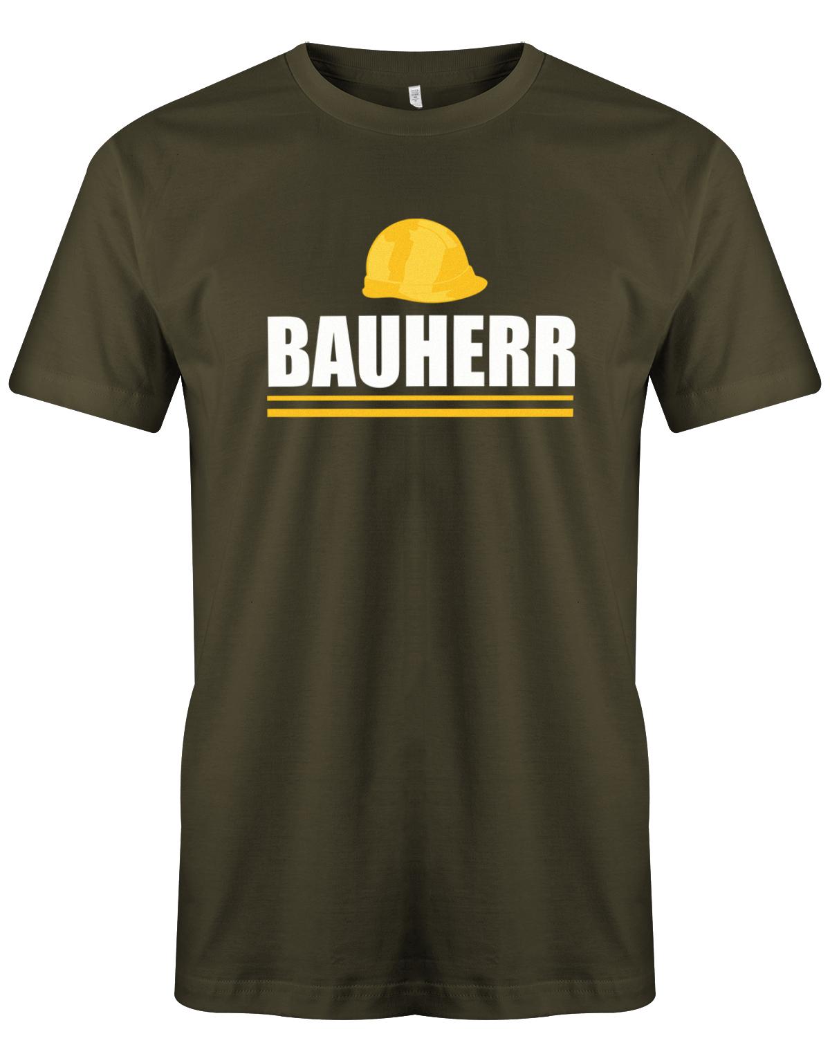Bauherr-Bauhelm-Shirt-Herren-Army