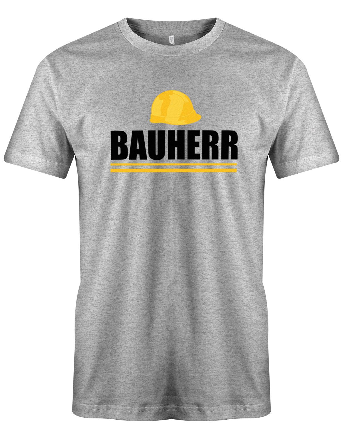 Bauherr-Bauhelm-Shirt-Herren-Grau