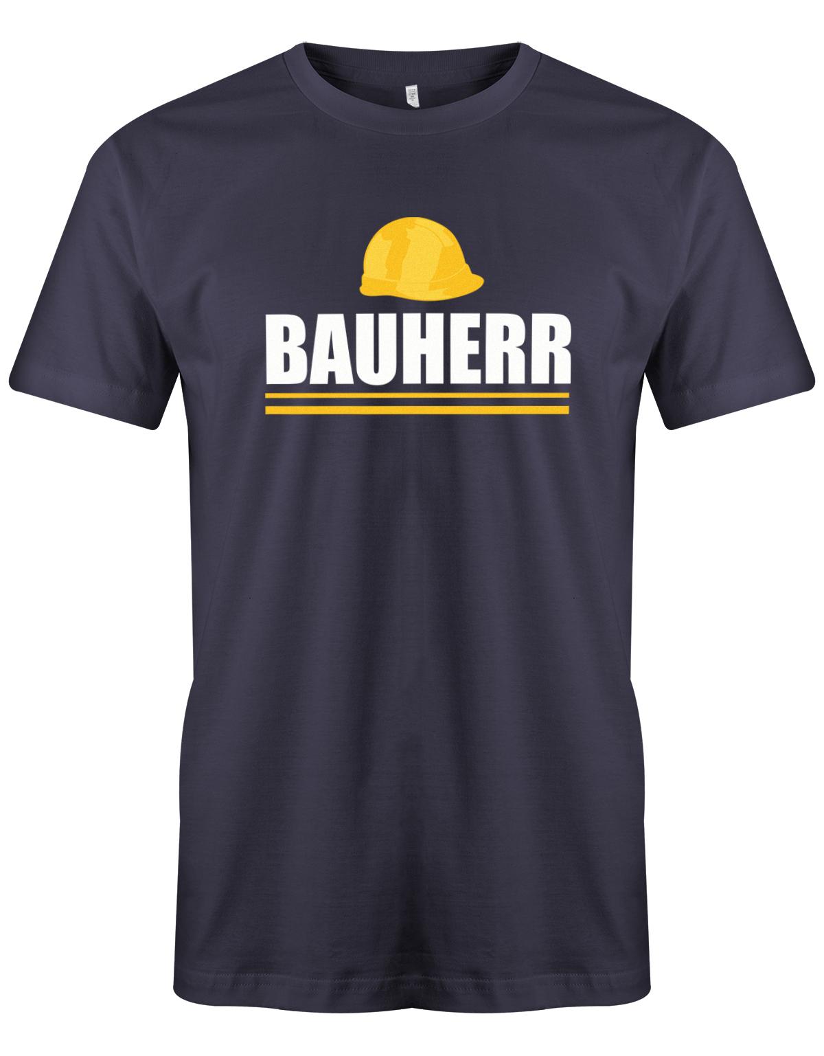 Bauherr-Bauhelm-Shirt-Herren-Navy