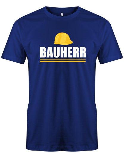 Bauherr-Bauhelm-Shirt-Herren-Royalblau