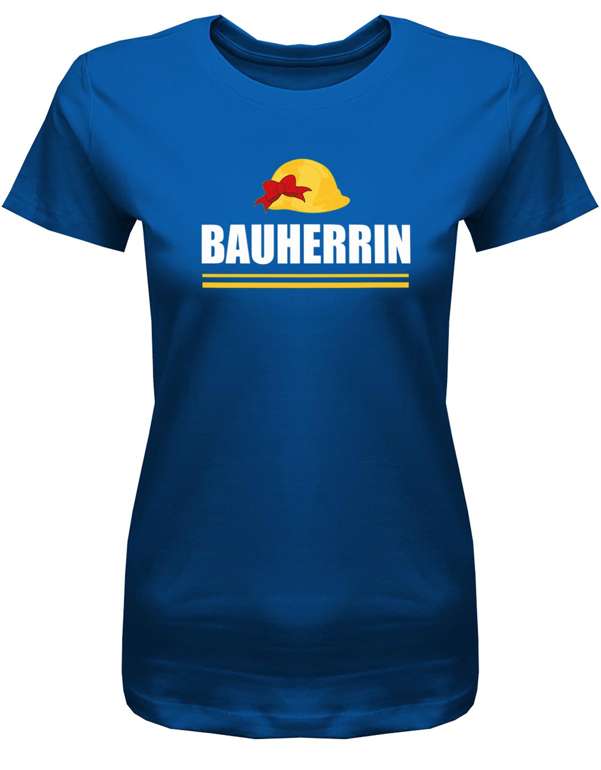 Bauherrin-Bauhelm-Shirt-Damen-royalblau