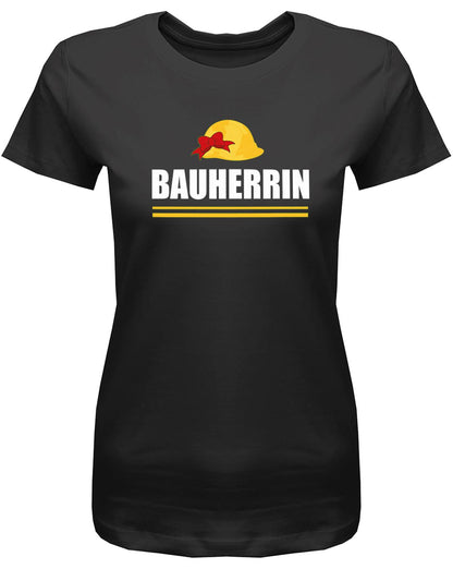 Bauherrin-Bauhelm-Shirt-Damen-schwarz