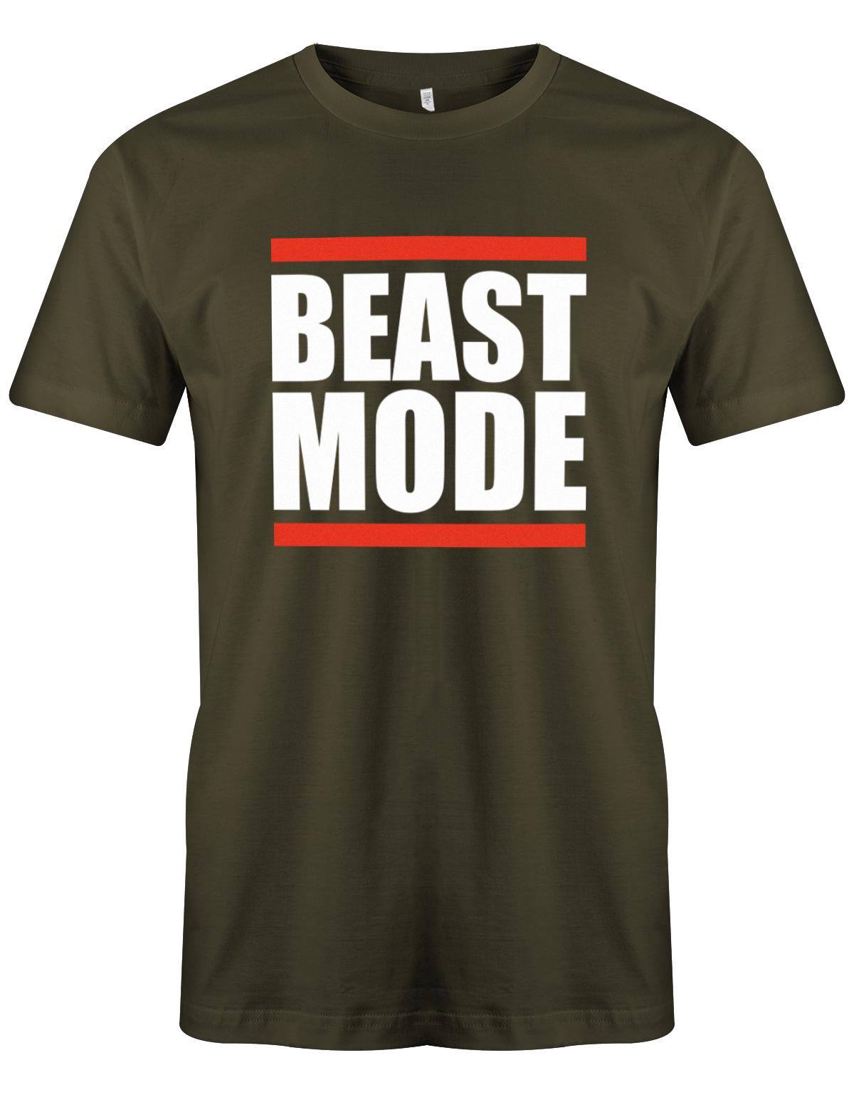 Beast-Mode-Block-Bodybuilder-Herren-Shirt-Army