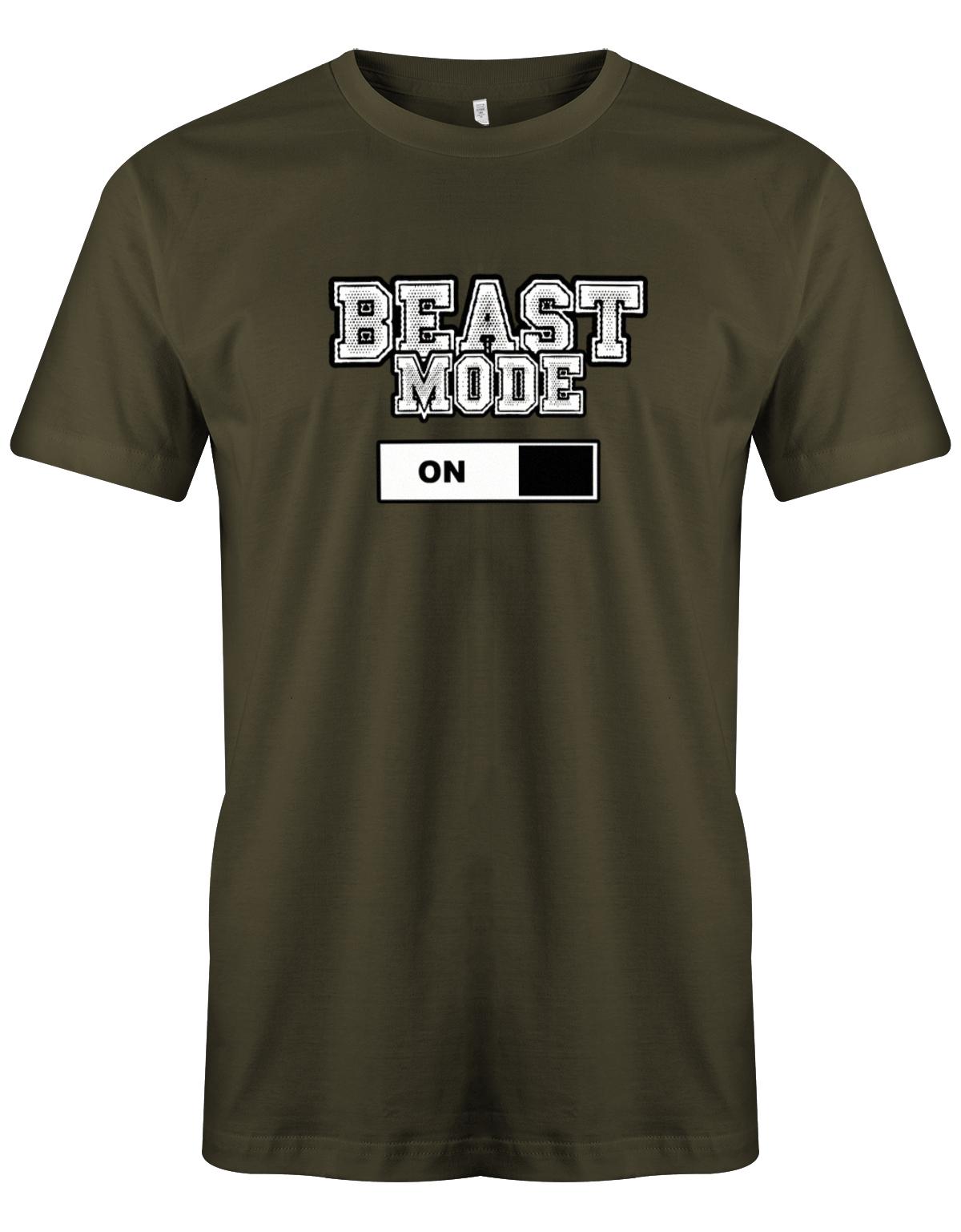 Beast-Mode-on-bodybuilder-Shirt-Herren-Army