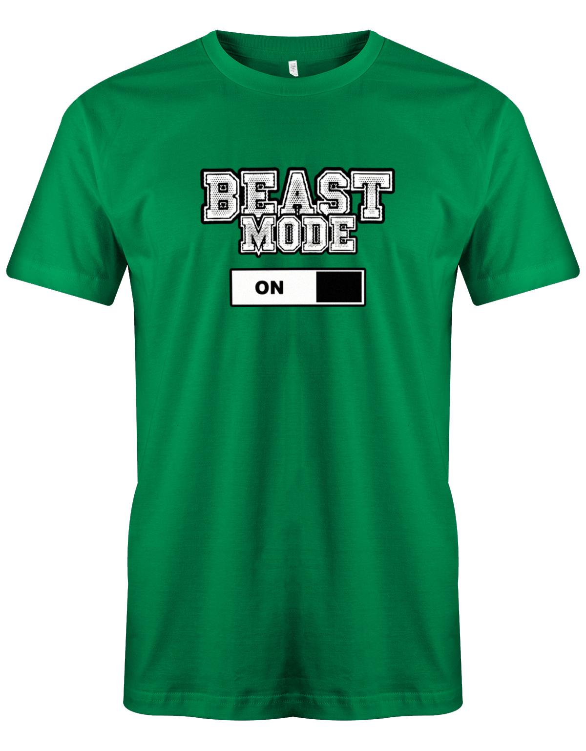 Beast-Mode-on-bodybuilder-Shirt-Herren-Gruen