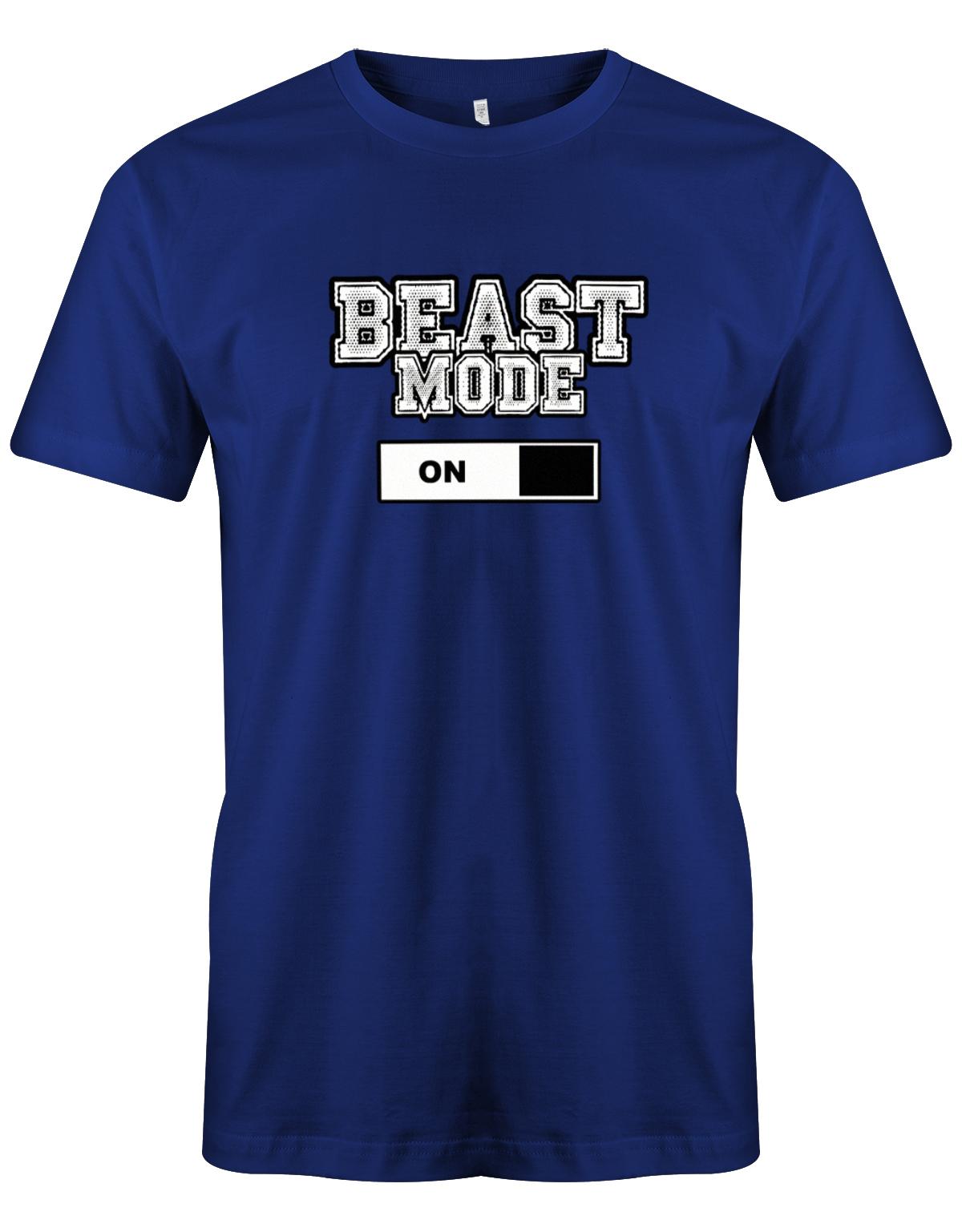 Beast-Mode-on-bodybuilder-Shirt-Herren-Royalblau