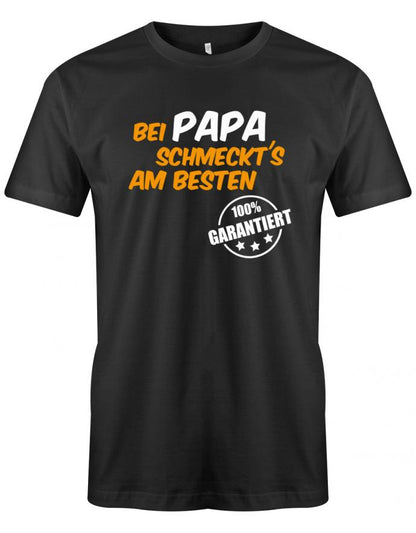 Papa Griller T-Shirt - Bei Papa schmeckts am besten Schwarz