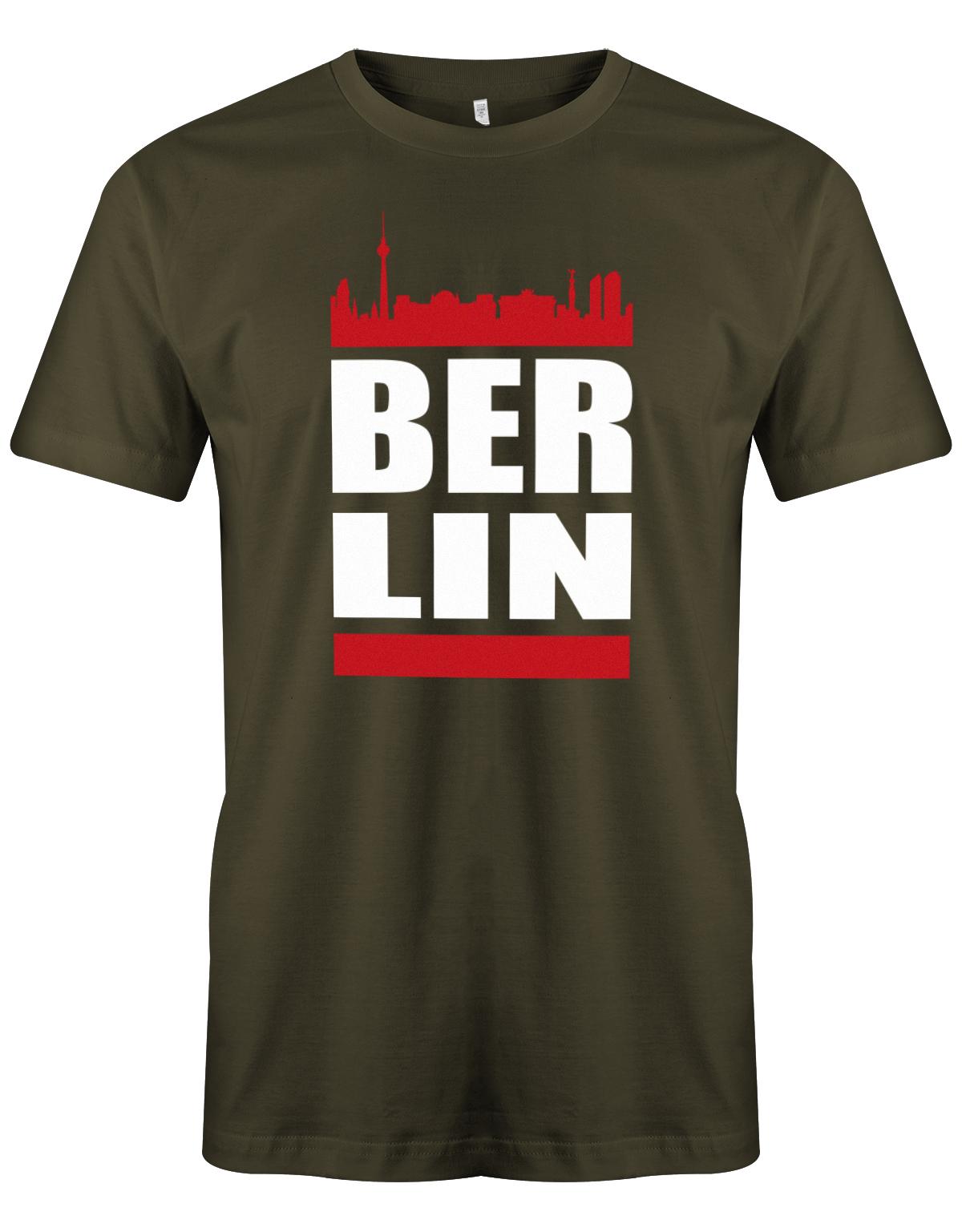 Berlin-Skyline-Berliner-Shirt-Herren-Army