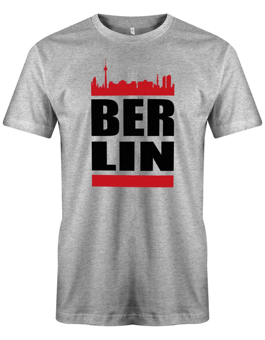 Berlin-Skyline-Berliner-Shirt-Herren-Grau