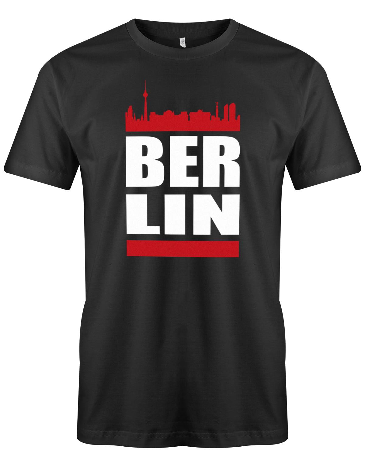Berlin-Skyline-Berliner-Shirt-Herren-Schwarz