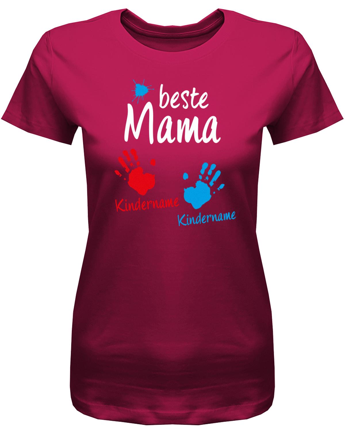 Beste-Mama-2-Kinder-Wusnchnamen-Damen-Shirt-Sorbet