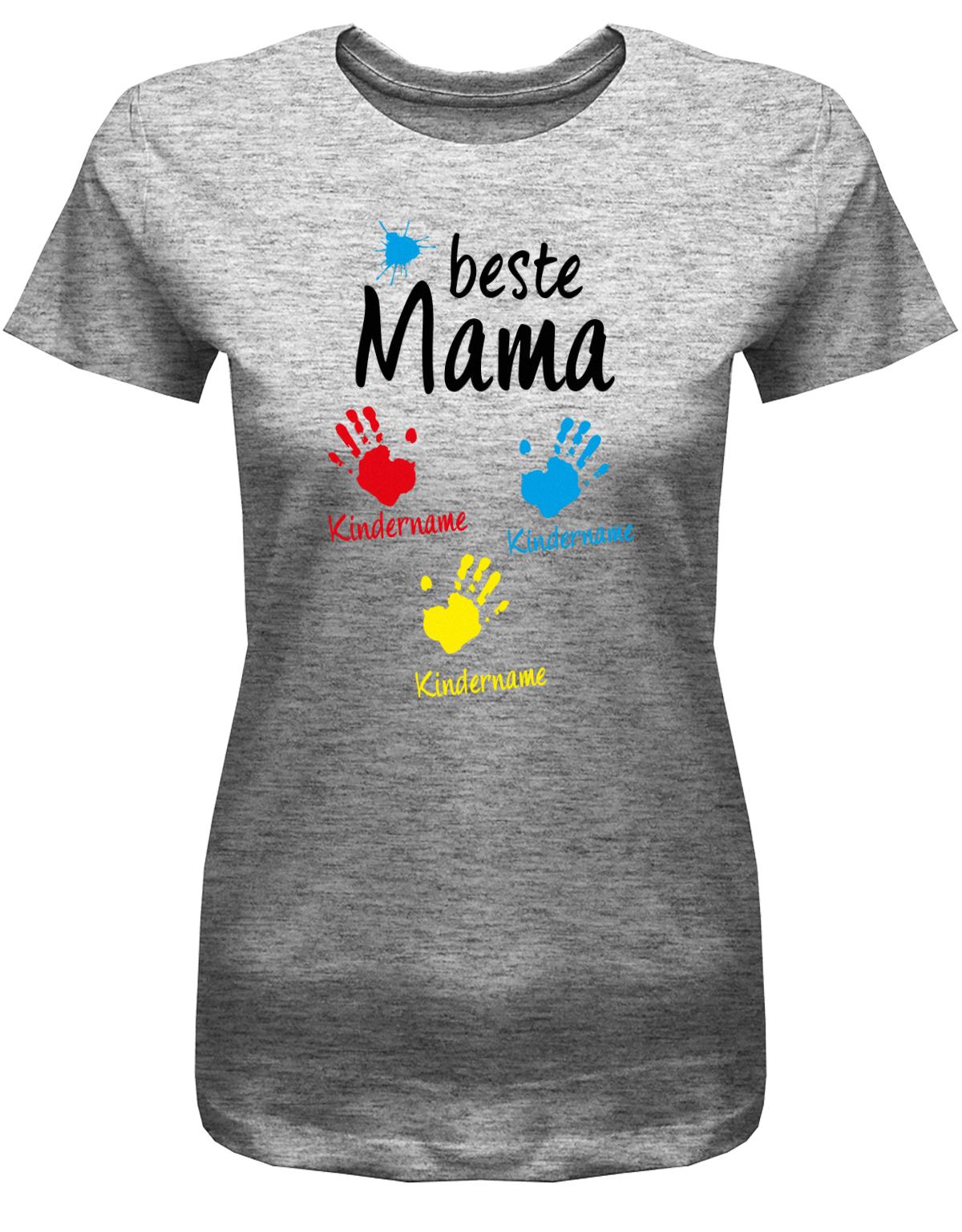 Beste-Mama-3-Kinder-Wusnchnamen-Damen-Shirt-Grau