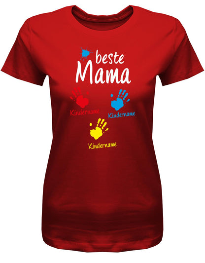 Beste-Mama-3-Kinder-Wusnchnamen-Damen-Shirt-Rot