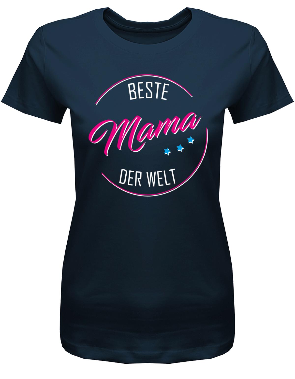 Beste Mama der Welt- Damen T-Shirt Geschenk-Muttertagsgeschenk-Navy