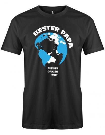 Papa T-Shirt - Bester Papa auf der ganzen Welt SChwarz