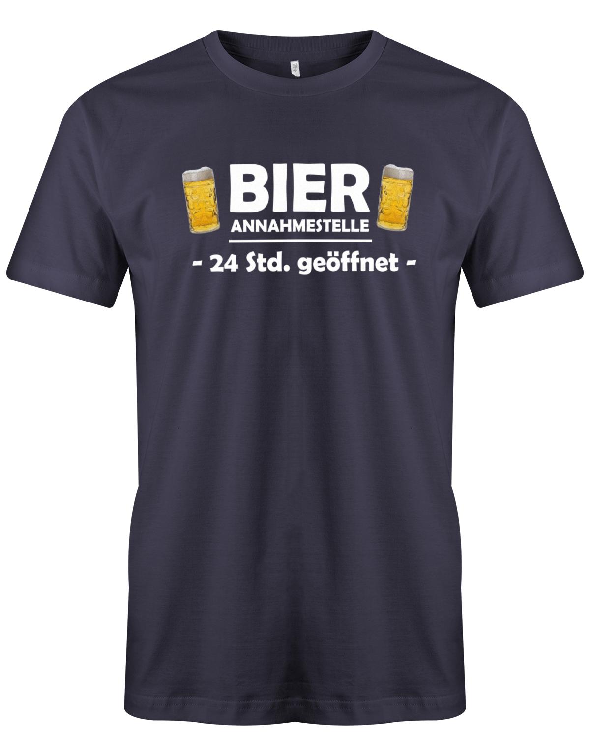 Bier-Annahmestelle-Herren-Shirt-Navy