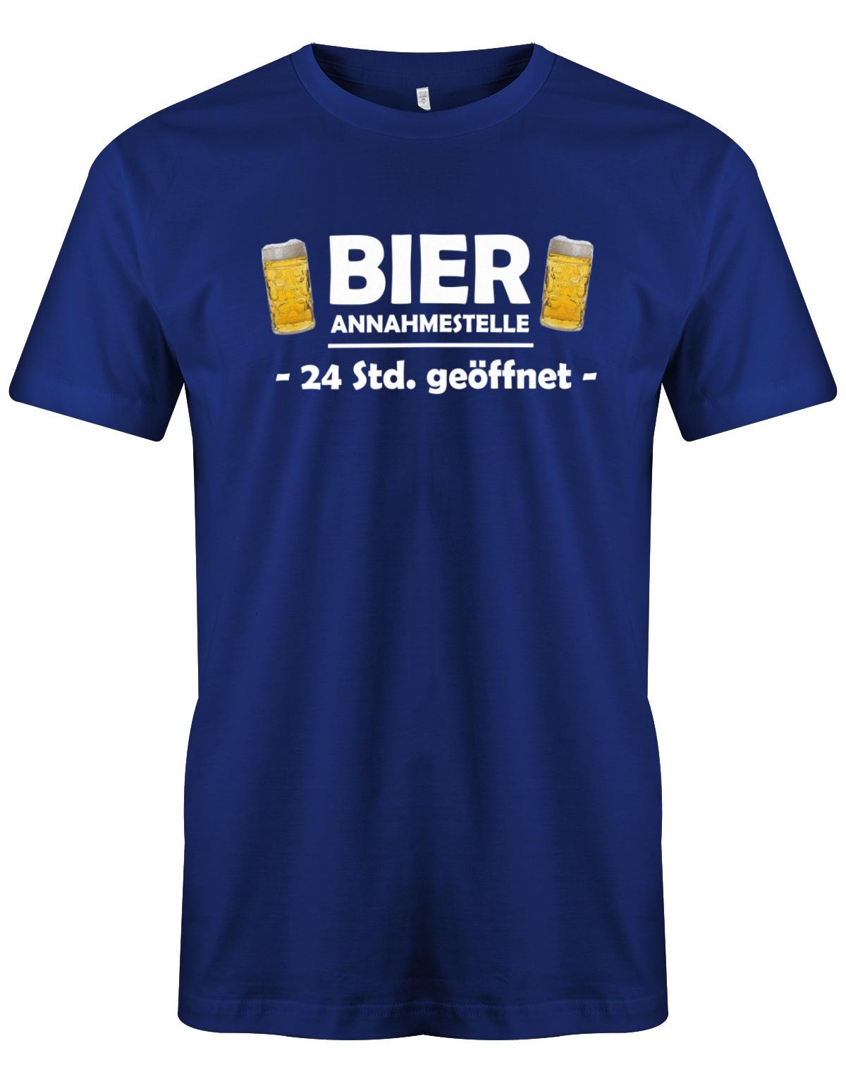 Bier-Annahmestelle-Herren-Shirt-Royalblau