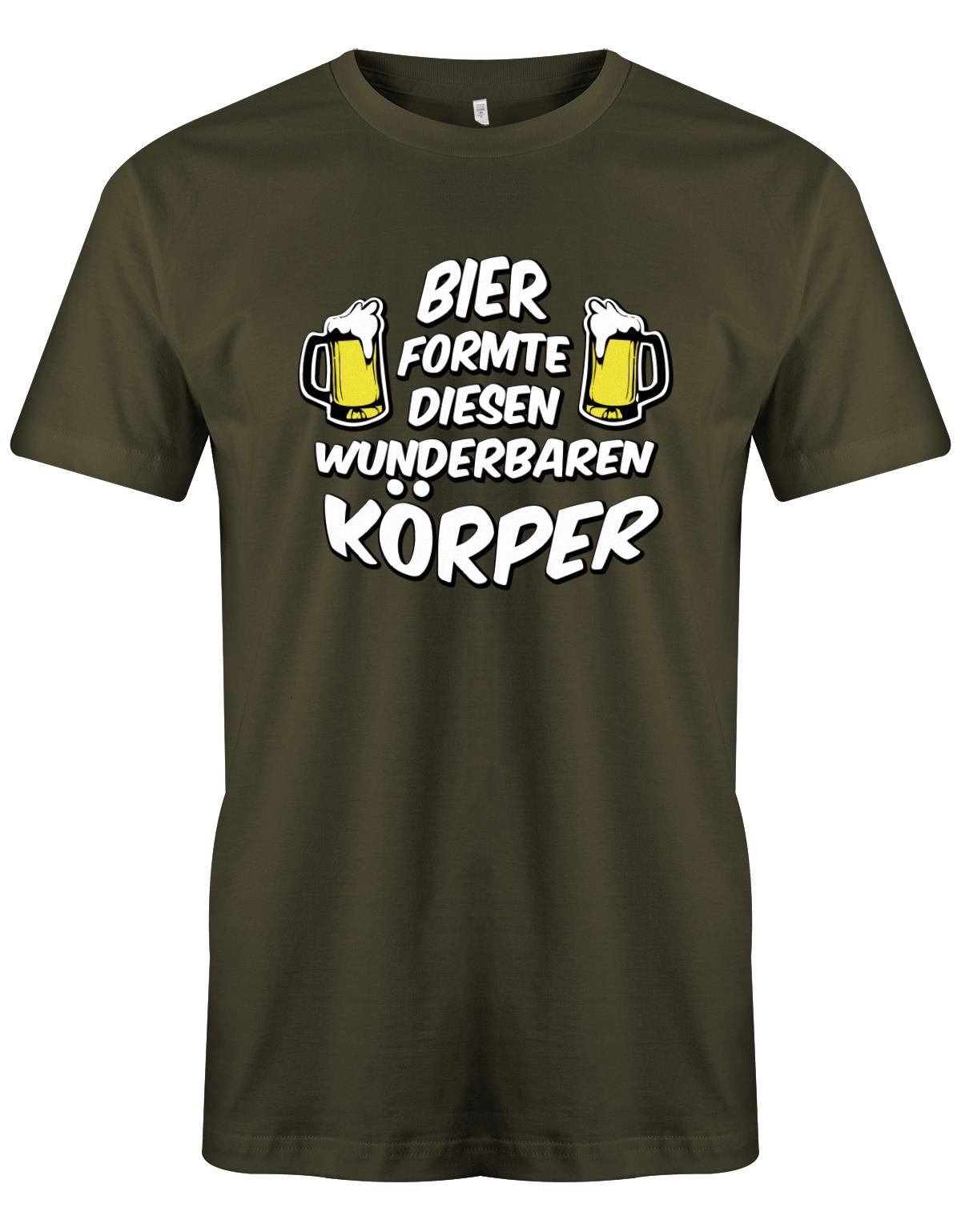 Bier-formte-dieses-wunderbaren-K-rper-Herren-Shirt-Army