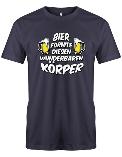 Bier-formte-dieses-wunderbaren-K-rper-Herren-Shirt-Navy