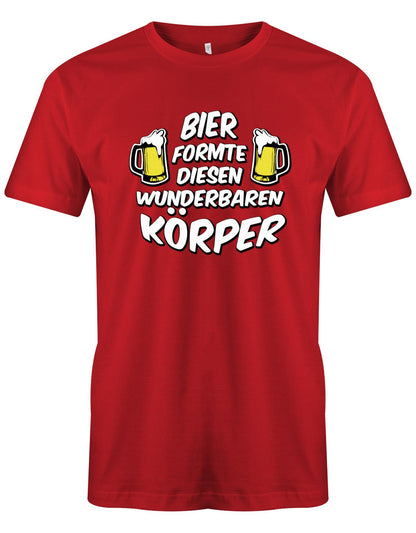 Bier-formte-dieses-wunderbaren-K-rper-Herren-Shirt-Rot