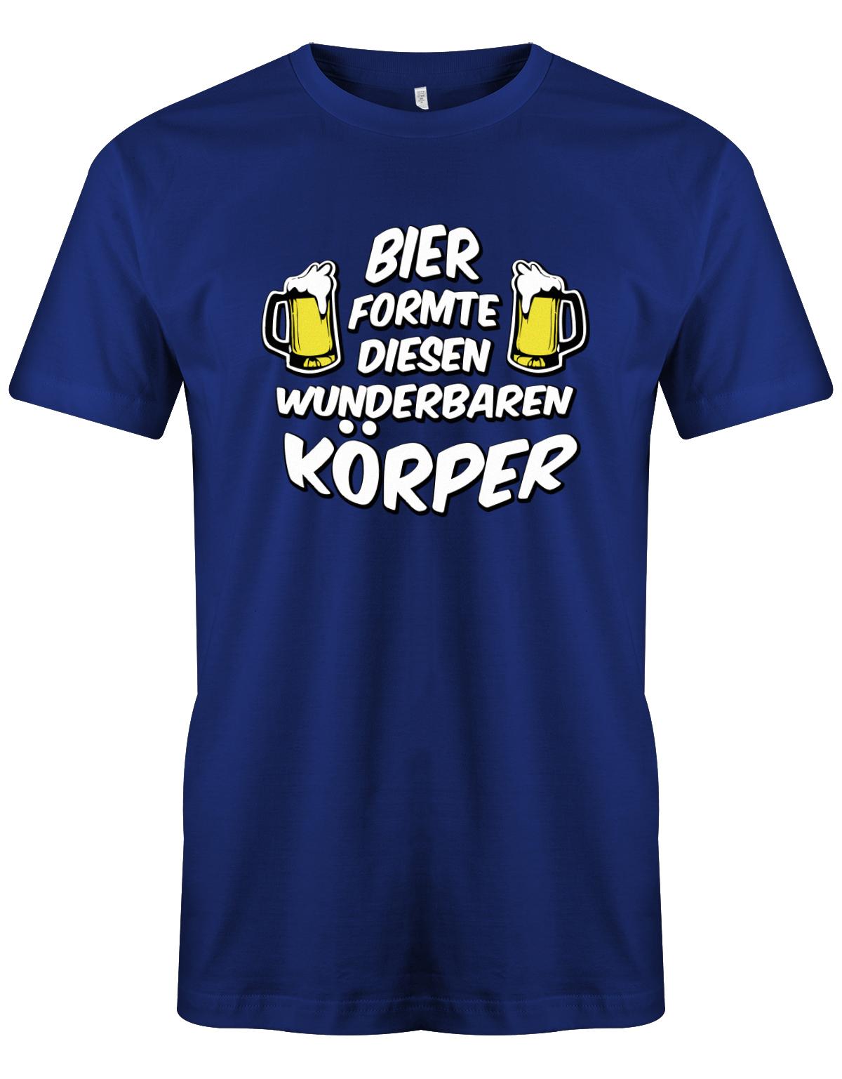 Bier-formte-dieses-wunderbaren-K-rper-Herren-Shirt-Royalblau