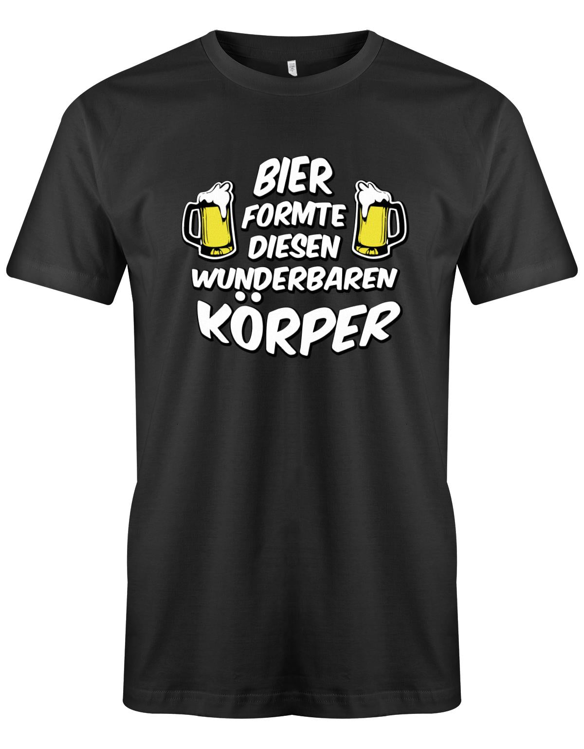 Bier-formte-dieses-wunderbaren-K-rper-Herren-Shirt-SChwarz