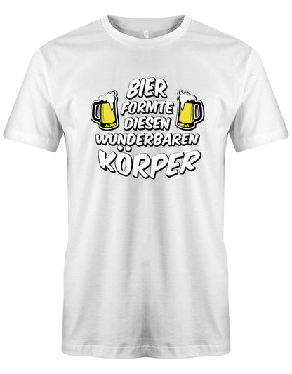 Bier-formte-dieses-wunderbaren-K-rper-Herren-Shirt-Weiss