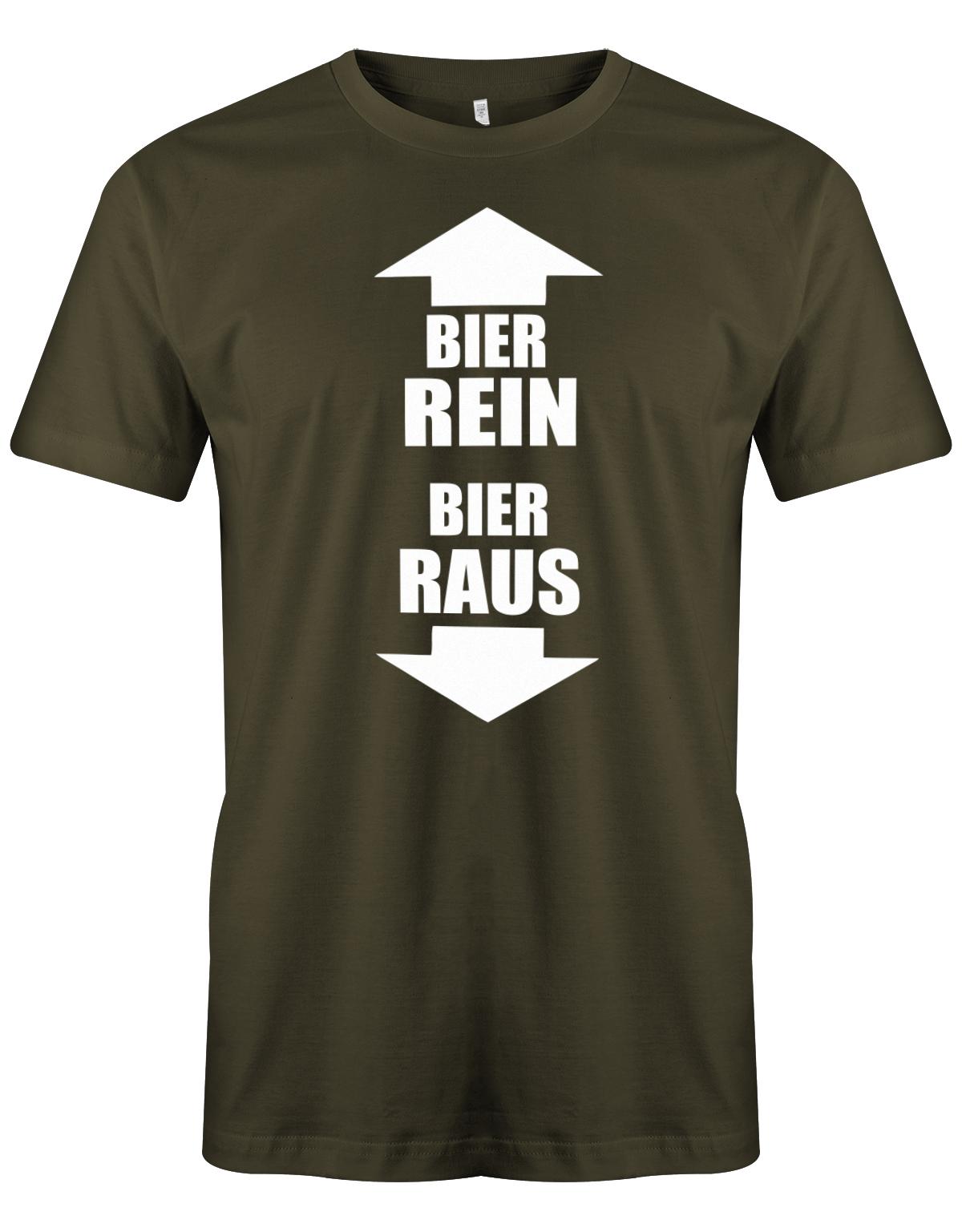 Bier-rein-Bier-raus-Bier-Shirt-Herren-Army