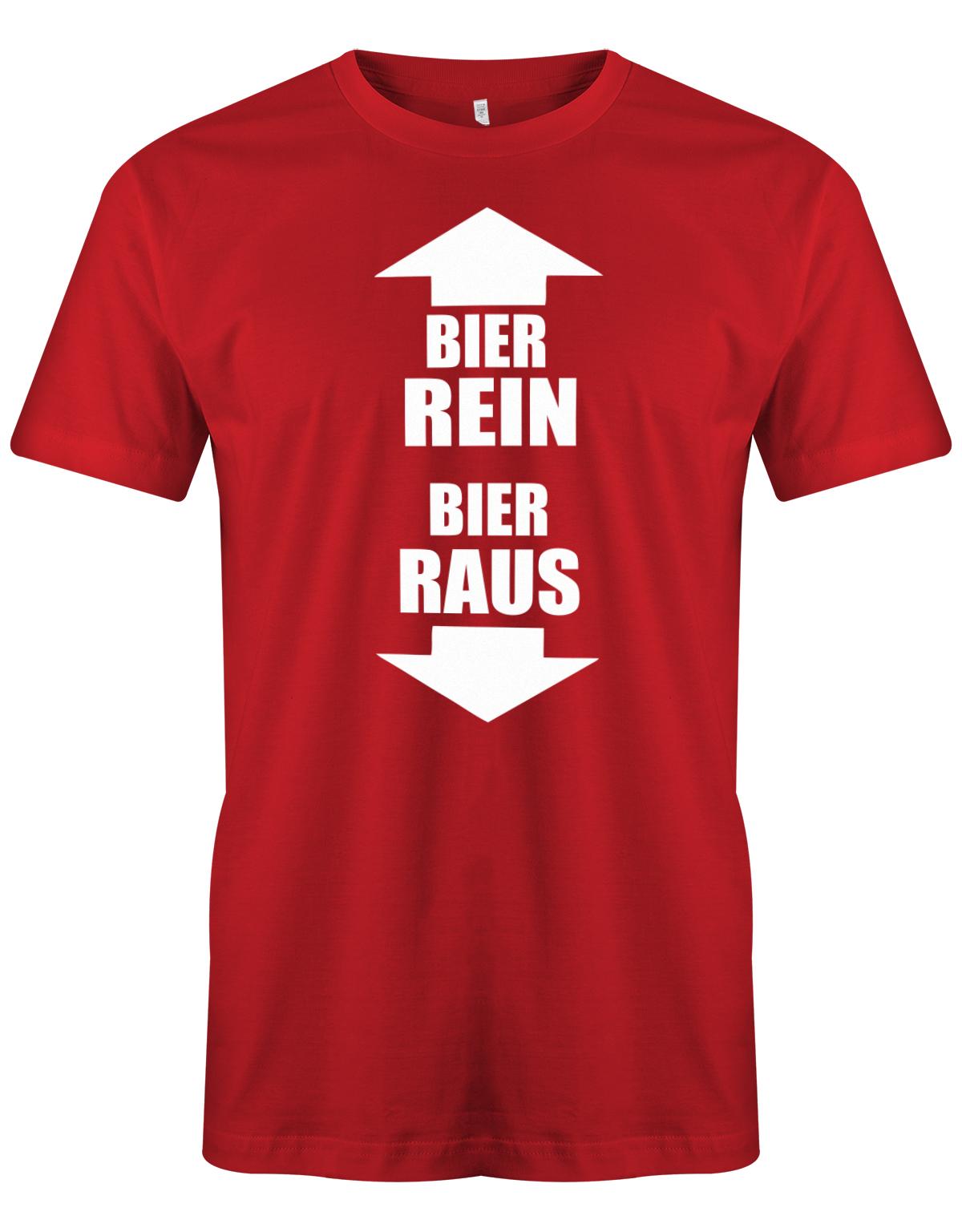 Bier-rein-Bier-raus-Bier-Shirt-Herren-Rot