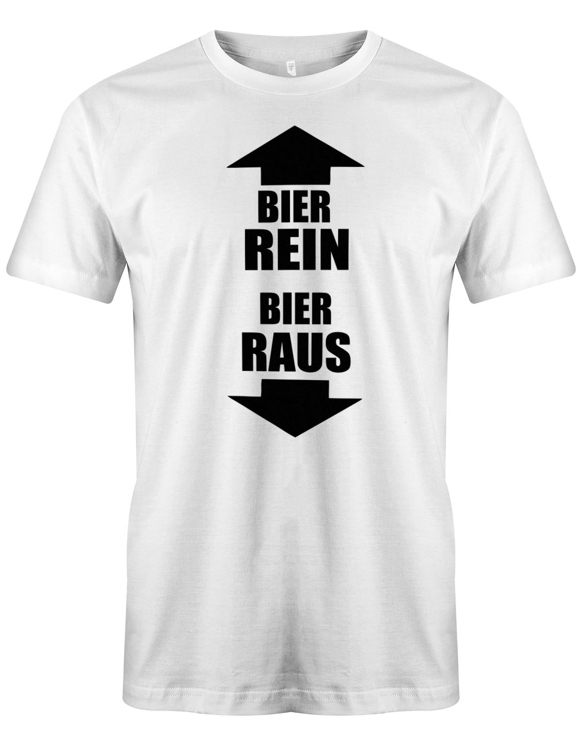 Bier-rein-Bier-raus-Bier-Shirt-Herren-Weiss