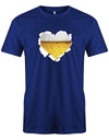 Bierherz-Herren-Shirt-Royalblau