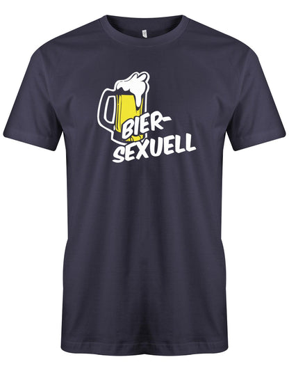Biersexuell-Herren-Bier-Shirt-Navy