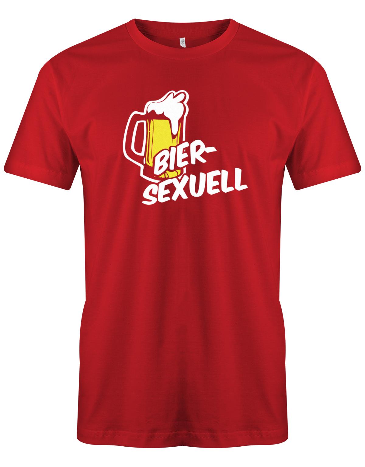 Biersexuell-Herren-Bier-Shirt-Rot