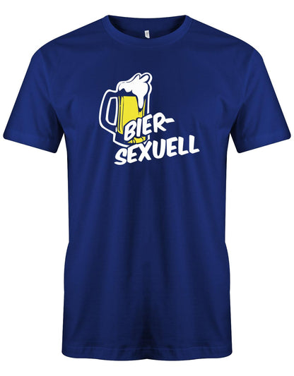 Biersexuell-Herren-Bier-Shirt-Royalblau