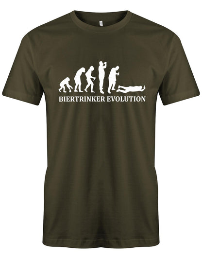 Biertrinker-Evolution-Herren-Shirt-Army