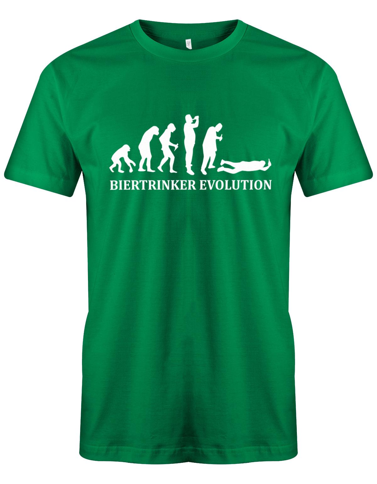 Biertrinker-Evolution-Herren-Shirt-Gr-n