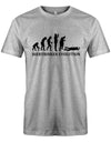Biertrinker-Evolution-Herren-Shirt-Grau