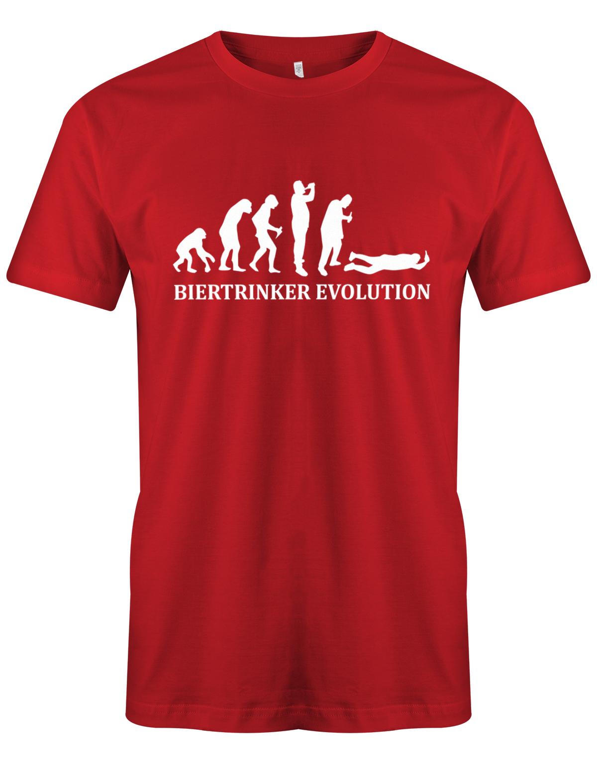 Biertrinker-Evolution-Herren-Shirt-Rot