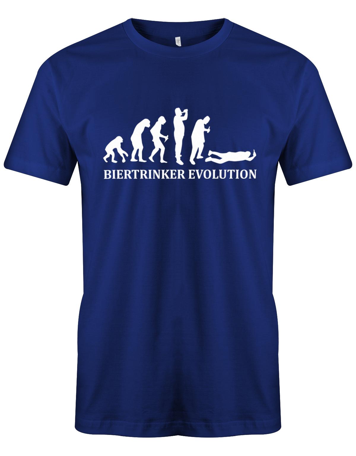 Biertrinker-Evolution-Herren-Shirt-Royalblau