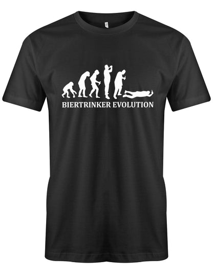 Biertrinker-Evolution-Herren-Shirt-Schwarz