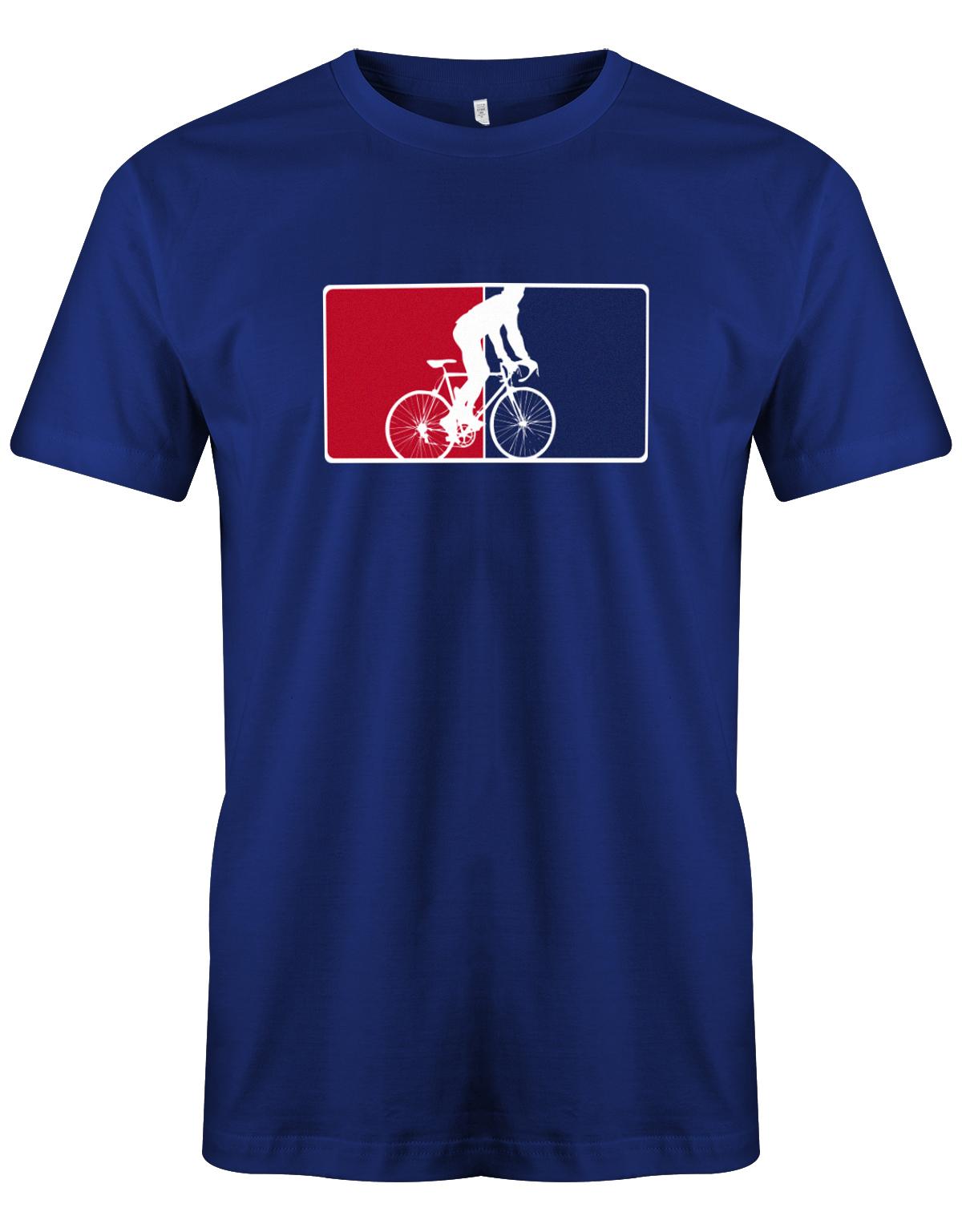 Biker-Logo-Herren-Shirt-Royalblau
