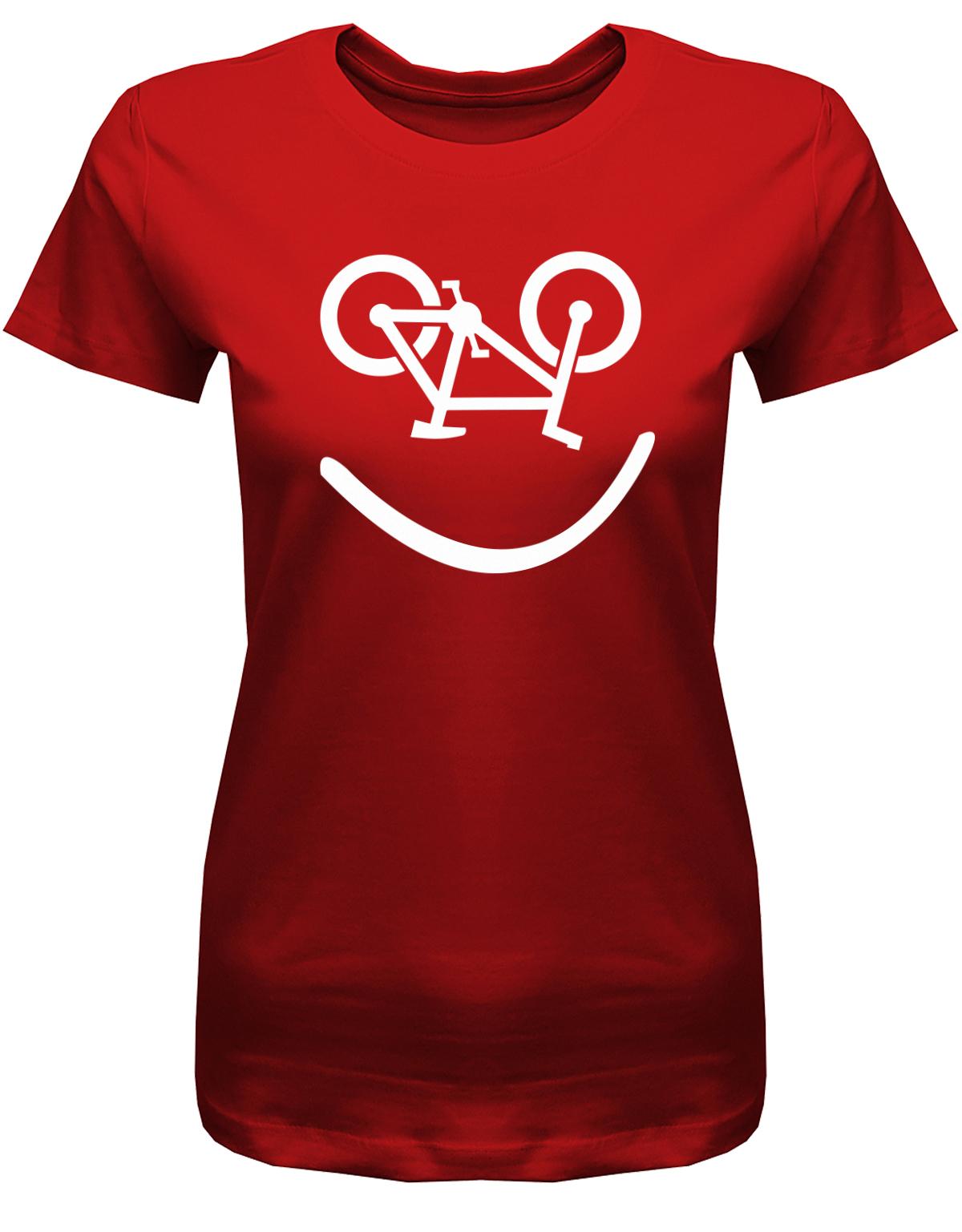 Biker-Smiley-Damen-Shirt-Rot