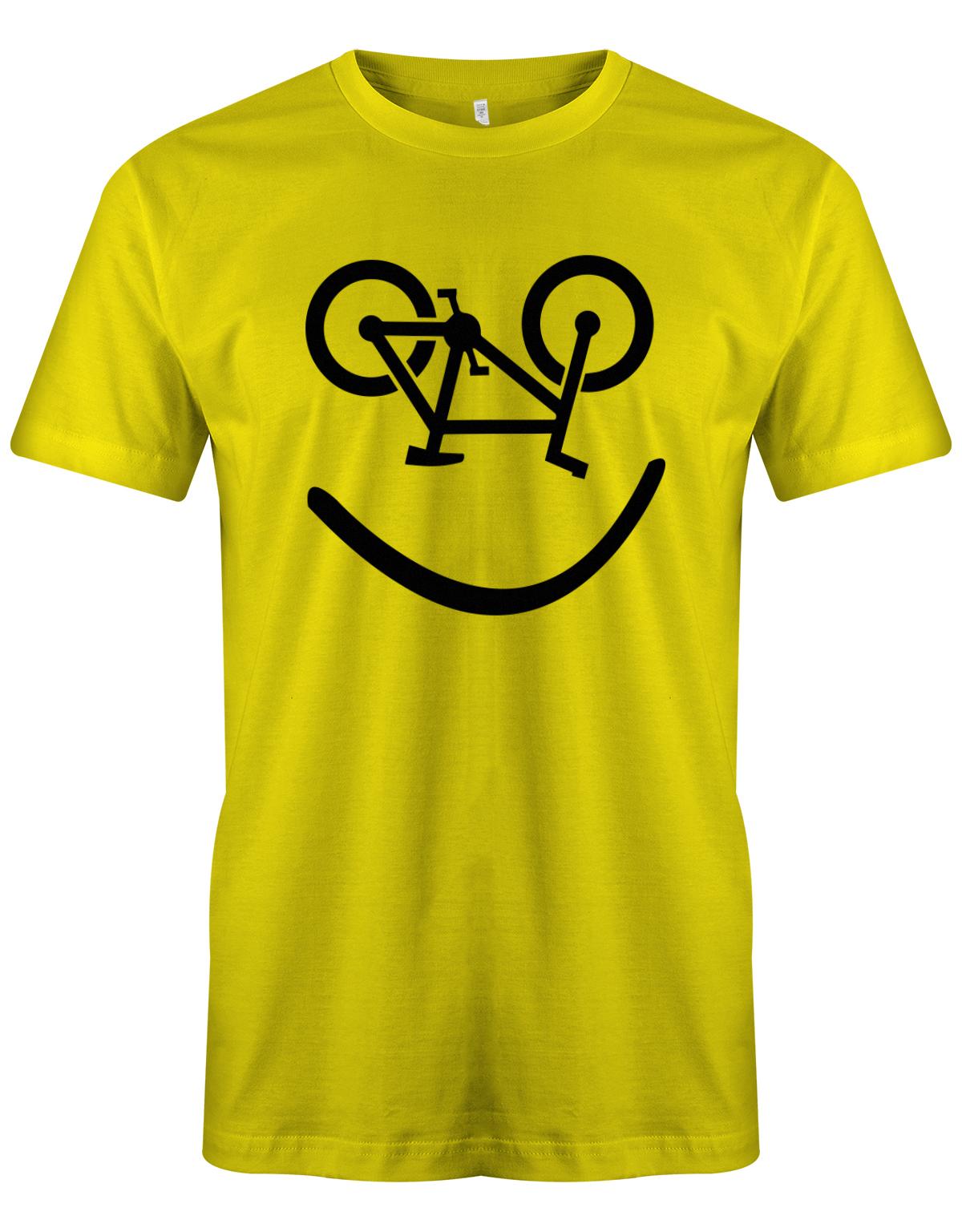 Biker-Smiley-Herren-Shirt-Gelb