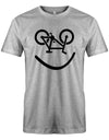 Biker-Smiley-Herren-Shirt-Grau