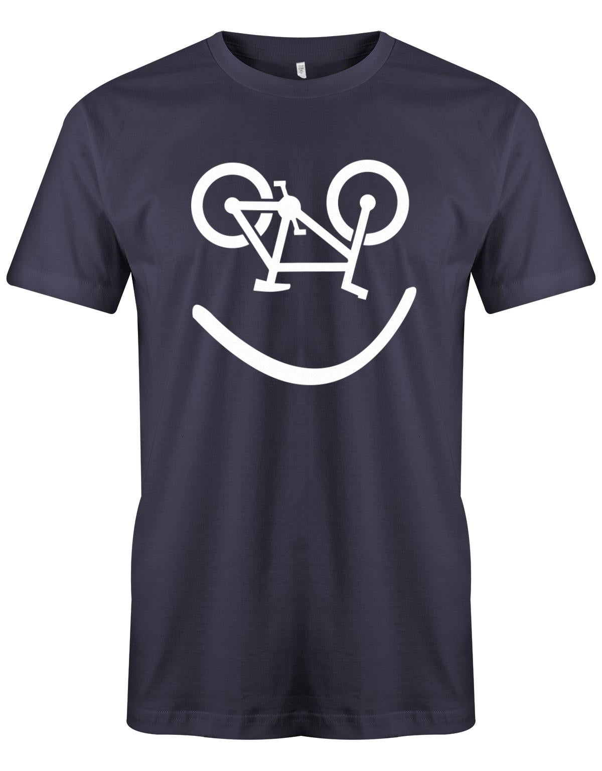 Biker-Smiley-Herren-Shirt-Navy