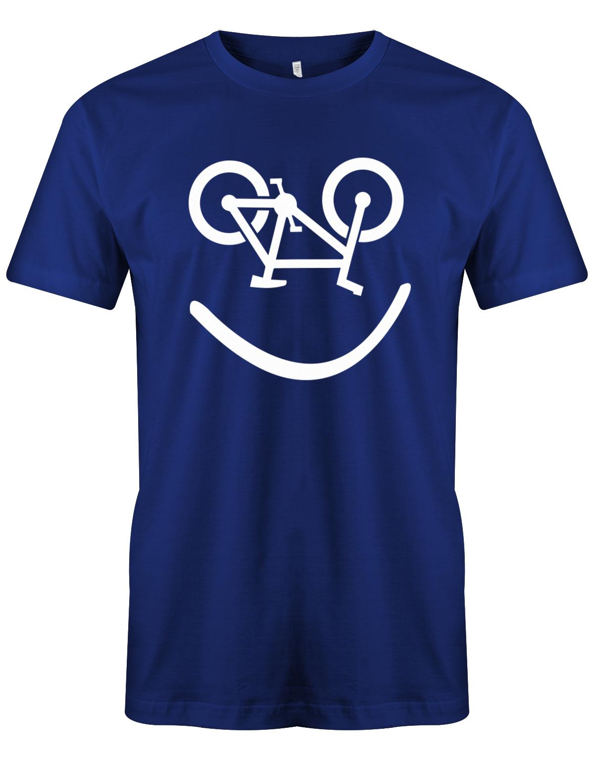 Biker-Smiley-Herren-Shirt-Royalblau