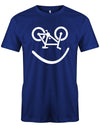 Biker-Smiley-Herren-Shirt-Royalblau