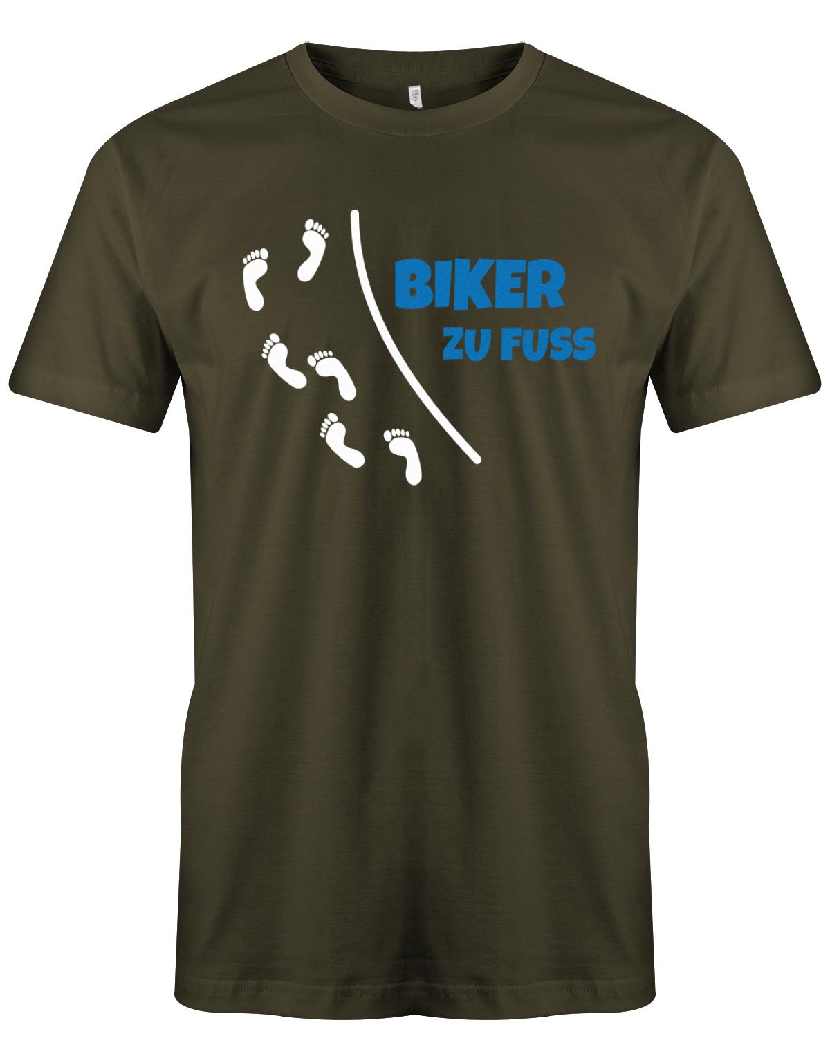 Biker-Zu-Fuss-Herren-Shirt-Army